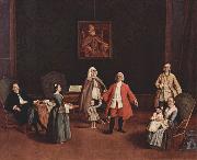 Pietro Longhi Portrat einer venezianischen Familie oil